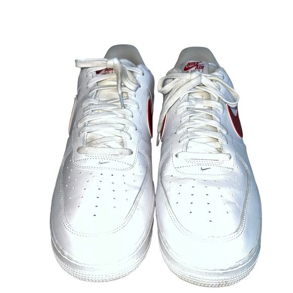 Nike Air Force 1 Low A02423-102 White/ Gym Red Leather Shoes Men 15 - Picture 11 of 15